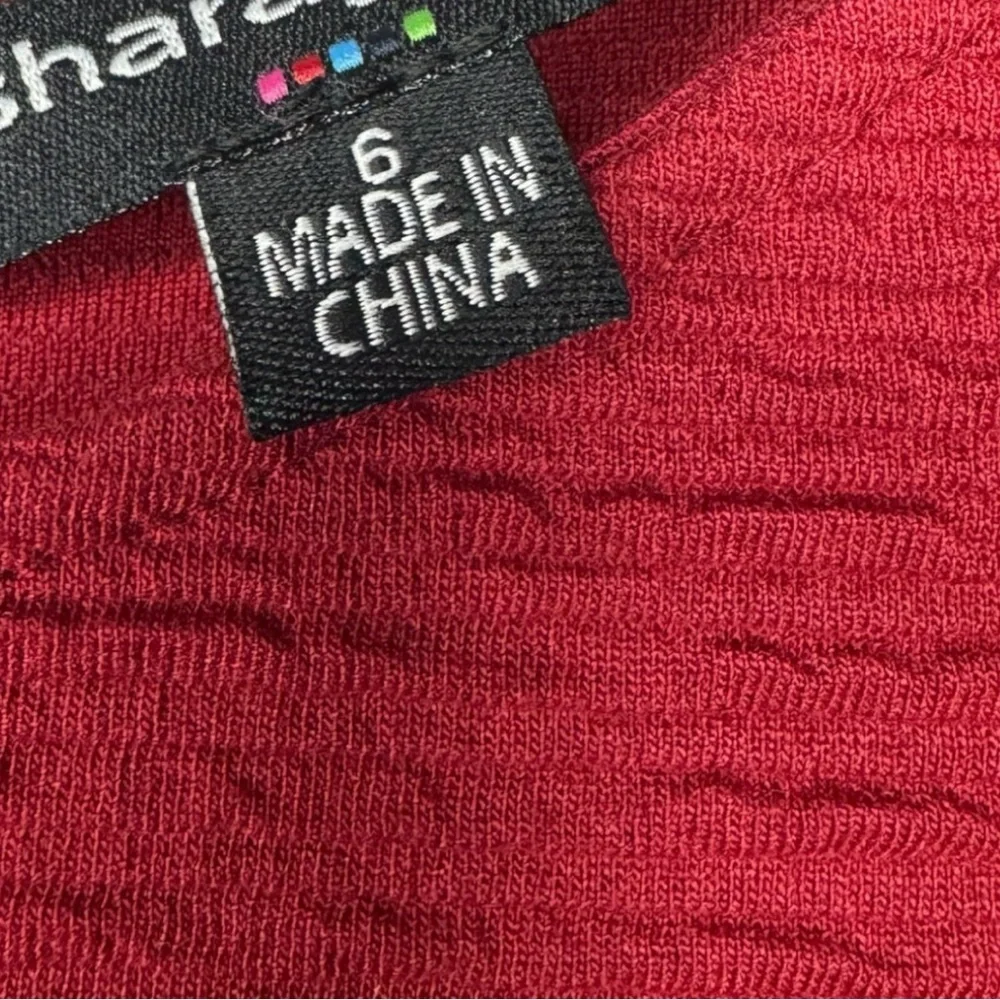 Sharagano Rich Burgundy Midi Dress